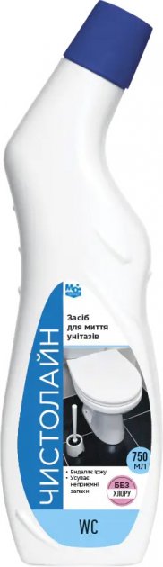 Гель для чищення унітазів ЧИСТОЛАЙН WC, 750 мл